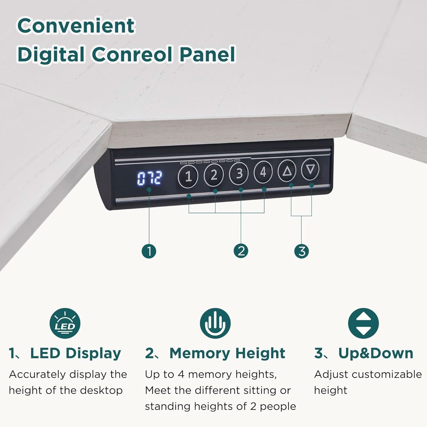 60 Inch Elevated Electric Standing Desk Dark Walnut