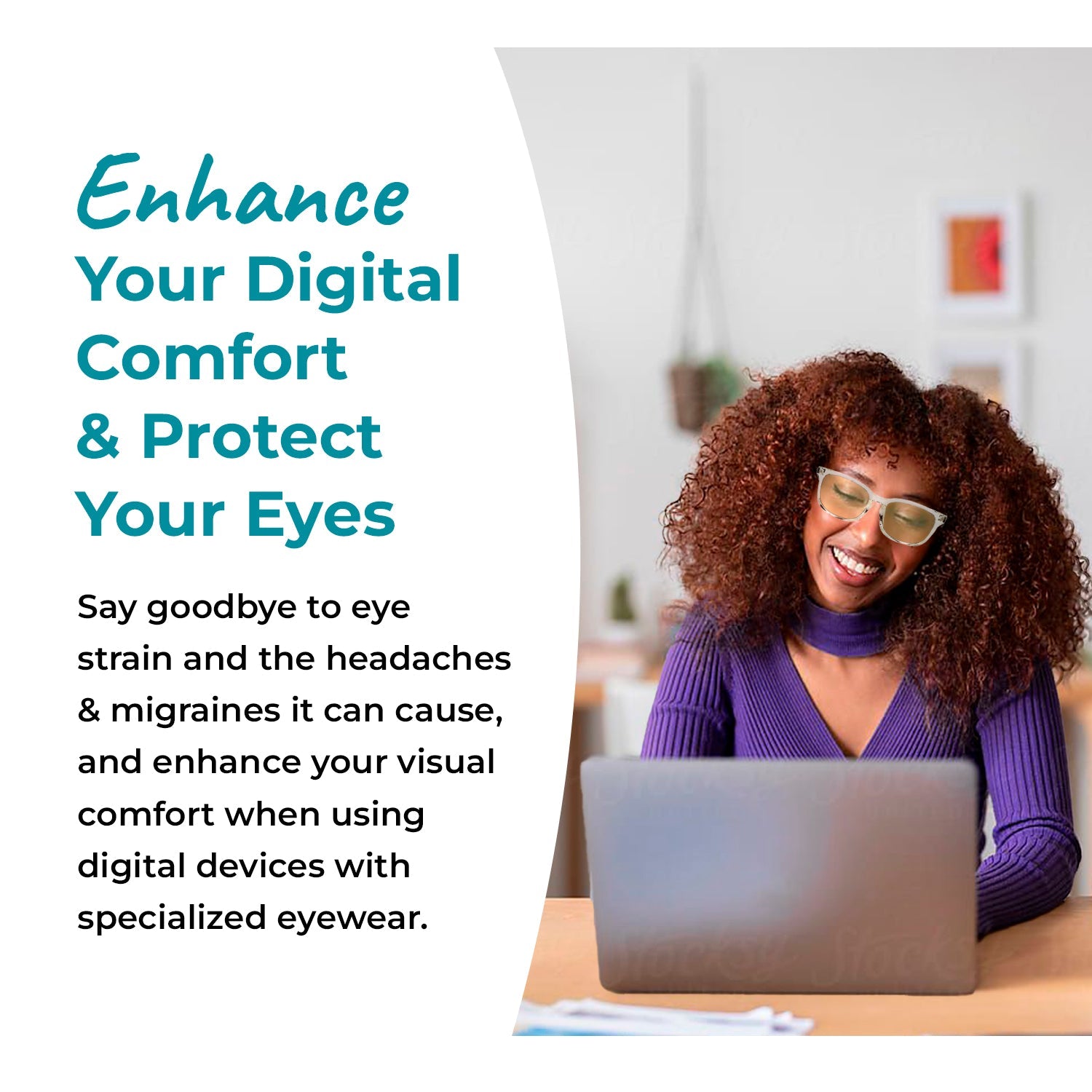 DaytimeMax Wayfarer Blue Light Computer Glasses - Crystal