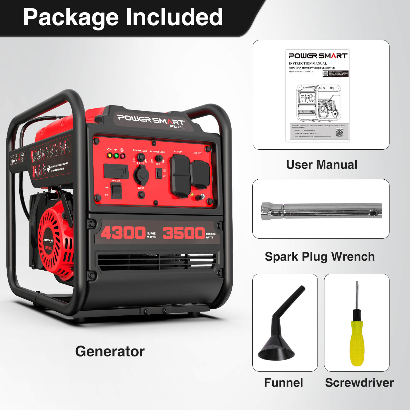 4300W Open Frame Gas Inverter Generator DB5041